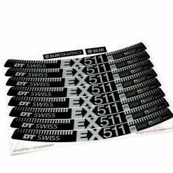 KIT DE STICKERS CUSTOM POUR JANTES EX 511 SILVER MATT 27.5"